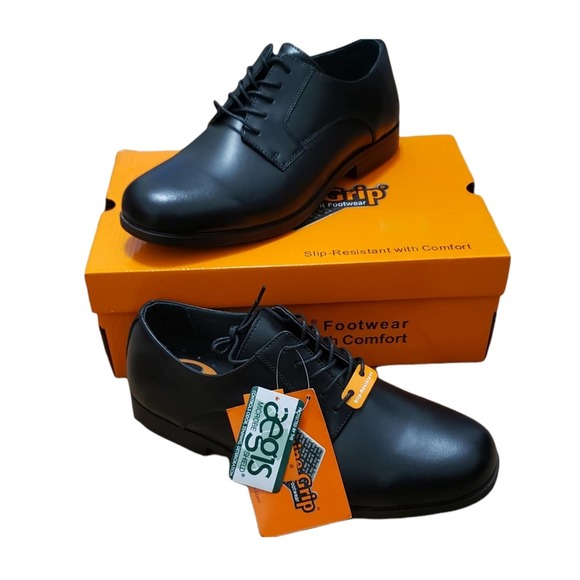 Genuine Grip Wide Fit Black Dress Oxford Shoes - NIB main image 6